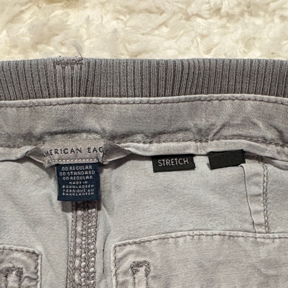 Gray Women's Cargo Pants - Casual Utility Style - Picture 2 of 3